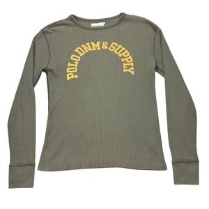 Ralph Lauren Denim‎ & Supply Thermal Shirt Womens Size Small Green Long Sleeve